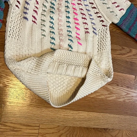 Anthropologie Wendy Wurtzburger Stitch Mix Fisherman Crewneck Sweater Small NWT - Picture 13 of 16